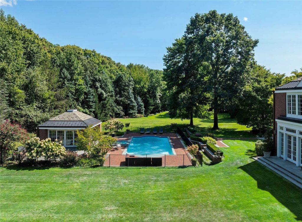 Architectural Sophistication and Resplendence in this Stately Brookville Brick Colonial Listed at 15 Million 34