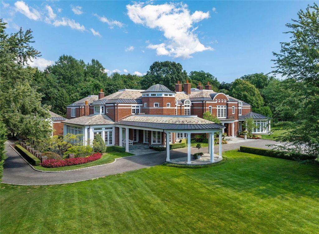 Architectural Sophistication and Resplendence in this Stately Brookville Brick Colonial Listed at 15 Million 35