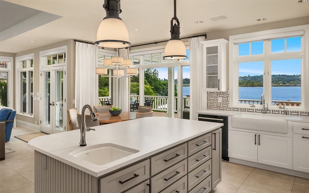 Classic Shingle Clad Waterfront Retreat with Sweeping Lake Washington Views Asking 12823000 13