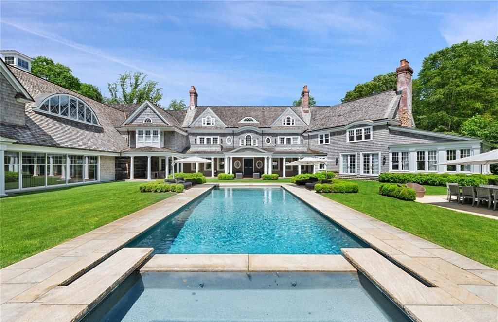 New York Elegance Chic Shingle and Stone Residence with Breathtaking Views Priced at 16.5 Million 29