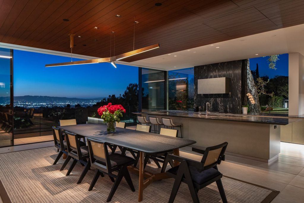 Exclusive Gated Contemporary Masterpiece Offering 360 Degree Views from Beverly Hills Asking 34995000 36
