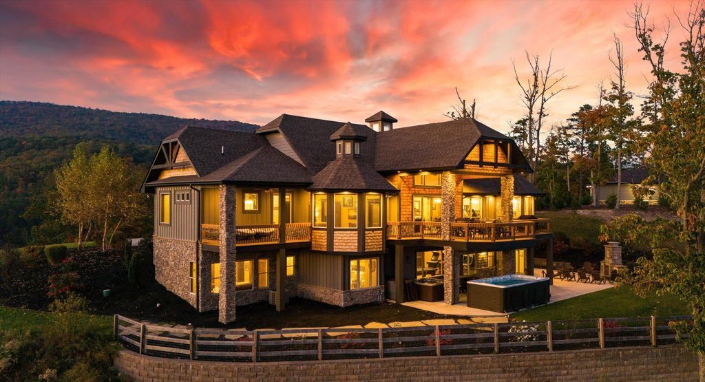 Grand Mountain Home with Unparalleled East Tennessee Views Available for 3.65 Million 3