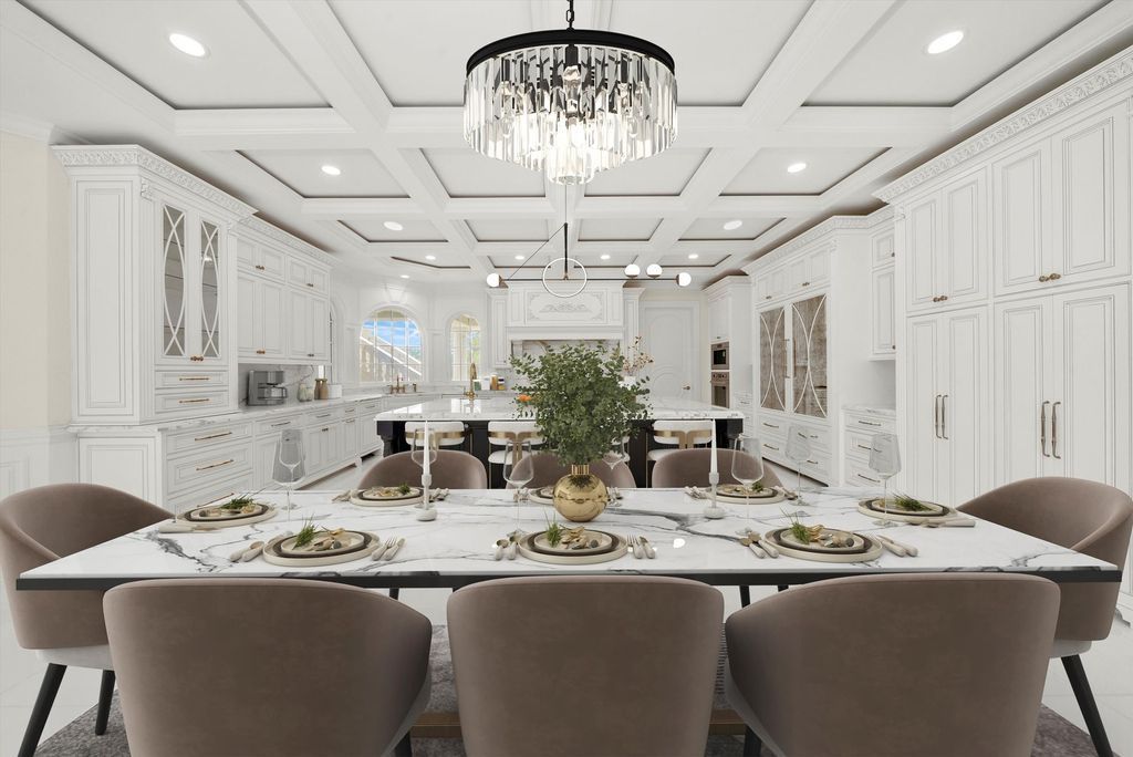 Inviting and Luxurious Custom Built Estate in Illinois with Timeless Architectural Details Listed for 6 15