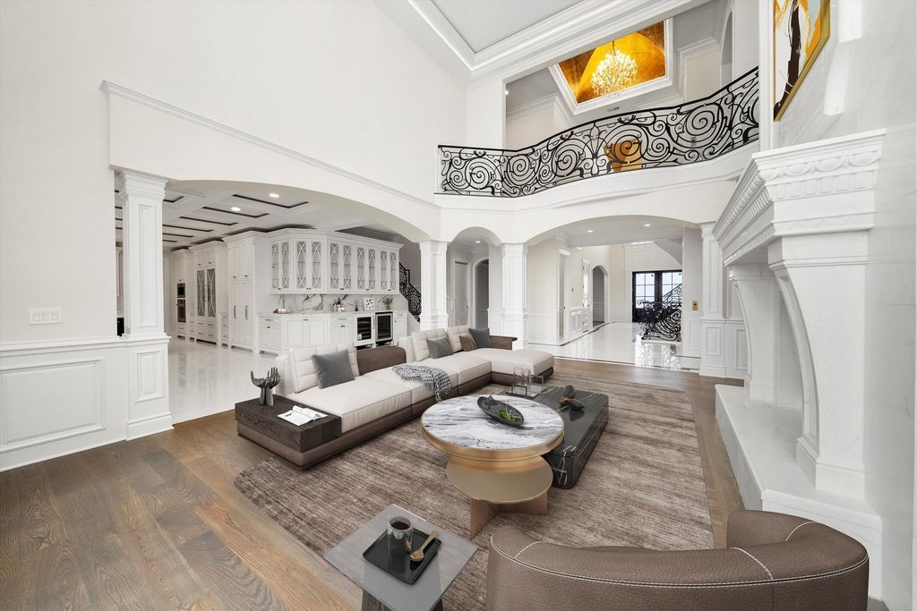 Inviting and Luxurious Custom Built Estate in Illinois with Timeless Architectural Details Listed for 6 16