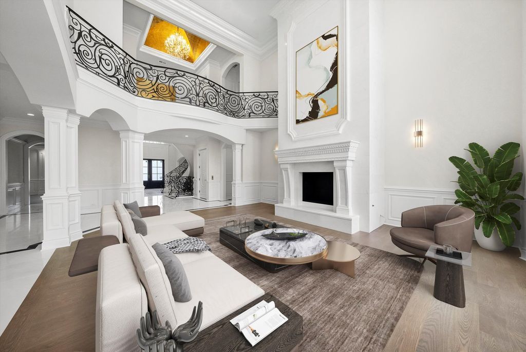 Inviting and Luxurious Custom Built Estate in Illinois with Timeless Architectural Details Listed for 6 17