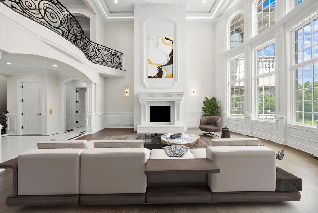 Inviting and Luxurious Custom Built Estate in Illinois with Timeless Architectural Details Listed for 6 18