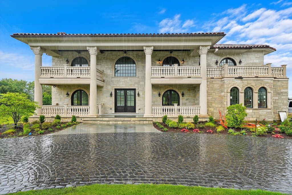 Inviting and Luxurious Custom Built Estate in Illinois with Timeless Architectural Details Listed for 6 2