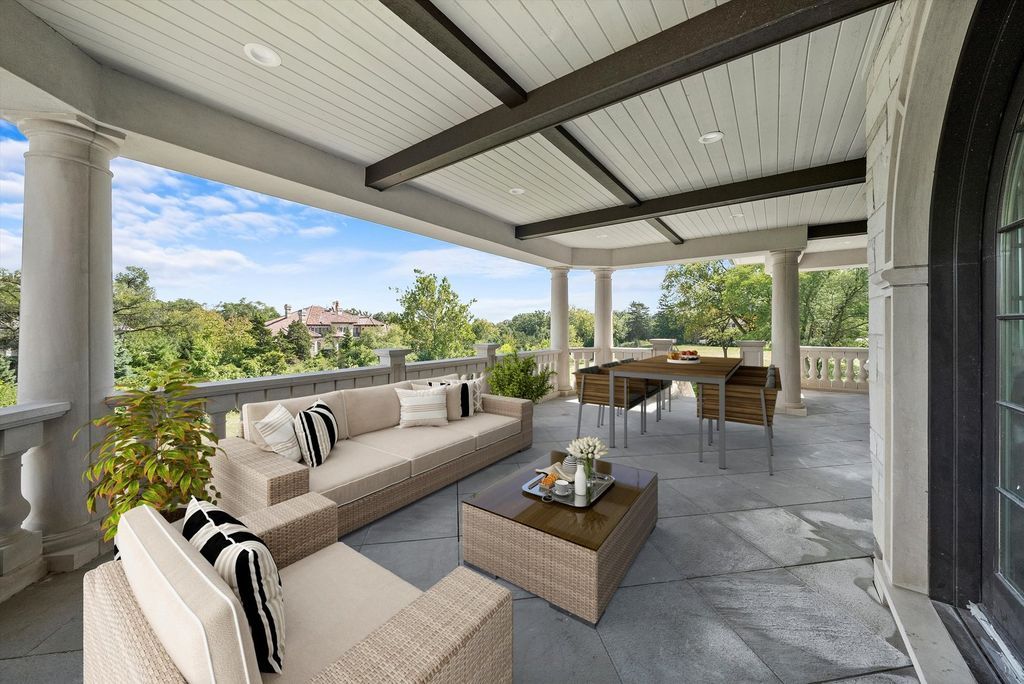Inviting and Luxurious Custom Built Estate in Illinois with Timeless Architectural Details Listed for 6 21