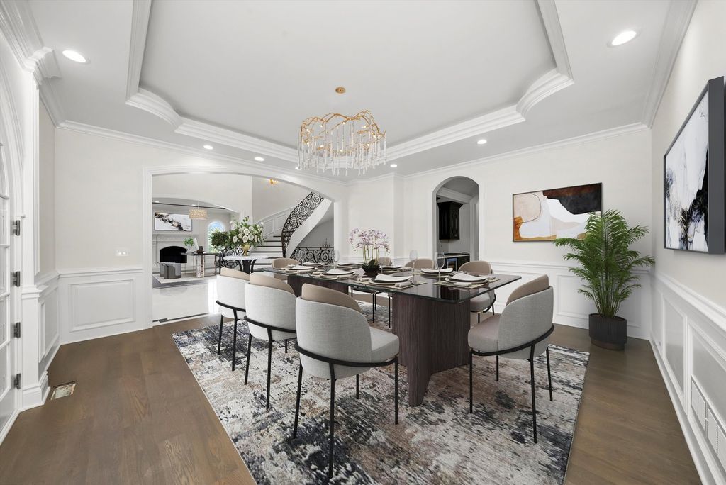 Inviting and Luxurious Custom Built Estate in Illinois with Timeless Architectural Details Listed for 6 23