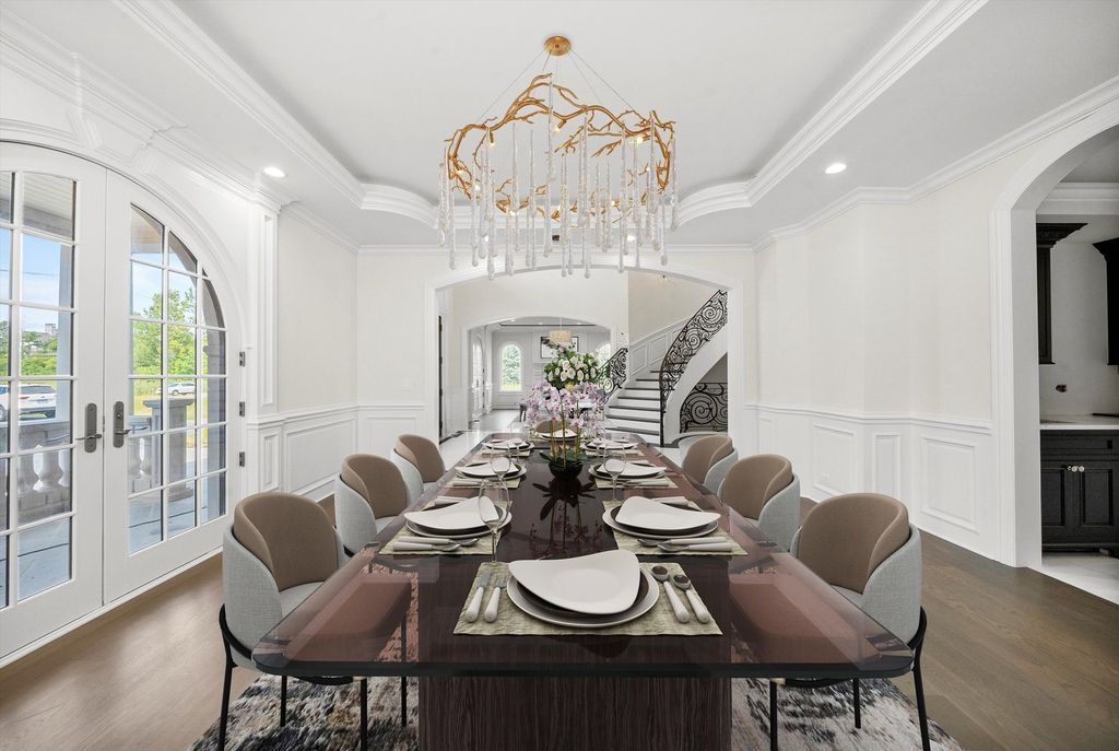 Inviting and Luxurious Custom Built Estate in Illinois with Timeless Architectural Details Listed for 6 24