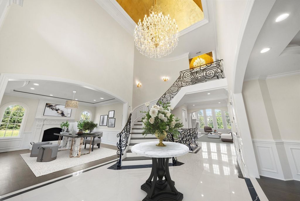 Inviting and Luxurious Custom Built Estate in Illinois with Timeless Architectural Details Listed for 6 3