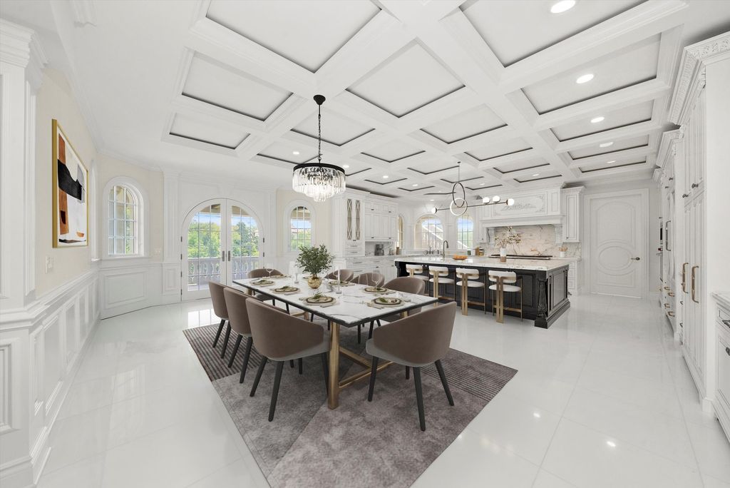 Inviting and Luxurious Custom Built Estate in Illinois with Timeless Architectural Details Listed for 6 5