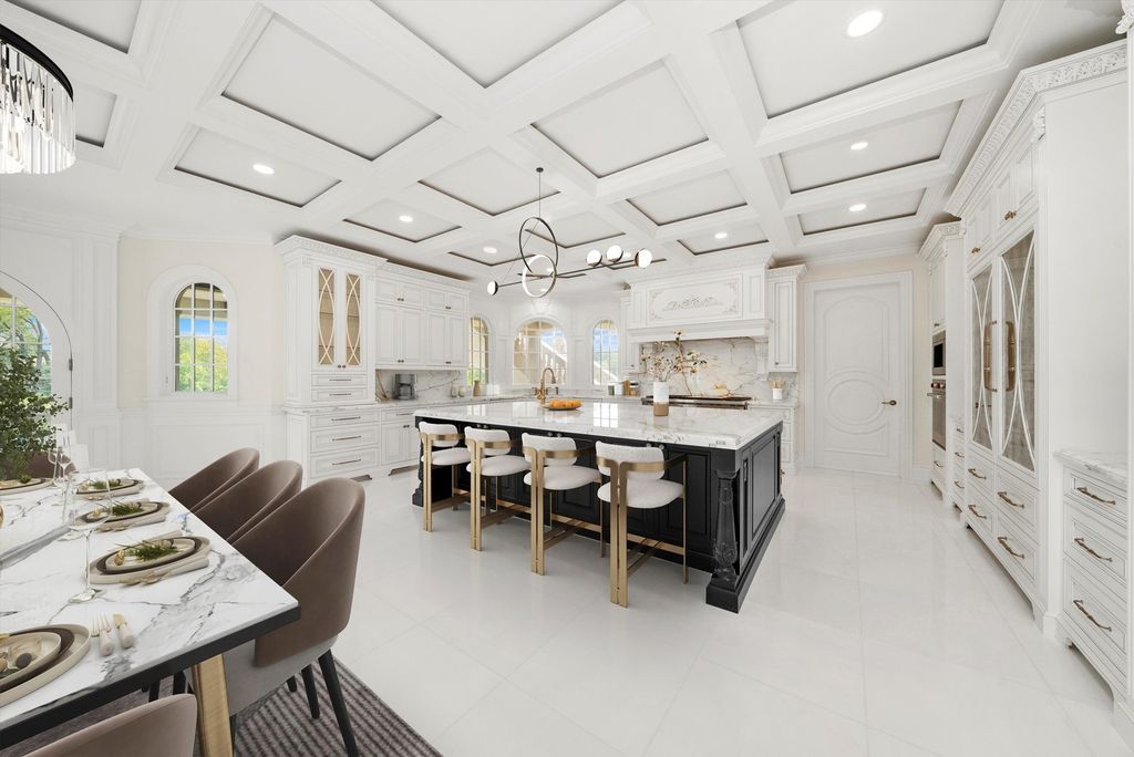 Inviting and Luxurious Custom Built Estate in Illinois with Timeless Architectural Details Listed for 6 7