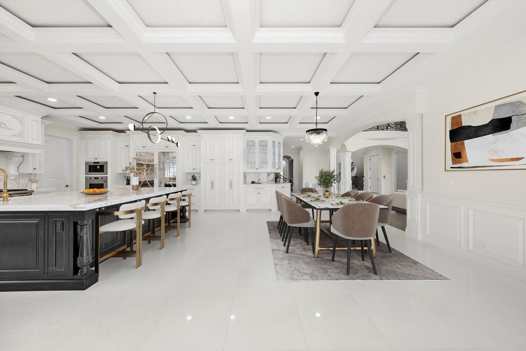 Inviting and Luxurious Custom Built Estate in Illinois with Timeless Architectural Details Listed for 6 8