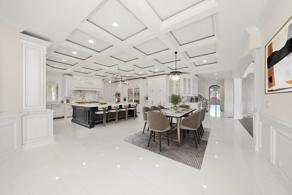 Inviting and Luxurious Custom Built Estate in Illinois with Timeless Architectural Details Listed for 6 9