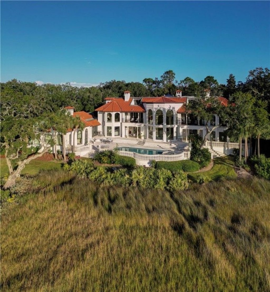 Sea Island Waterfront Paradise Iconic Deepwater Estate in Elite Community Asking 15.9 Million 12