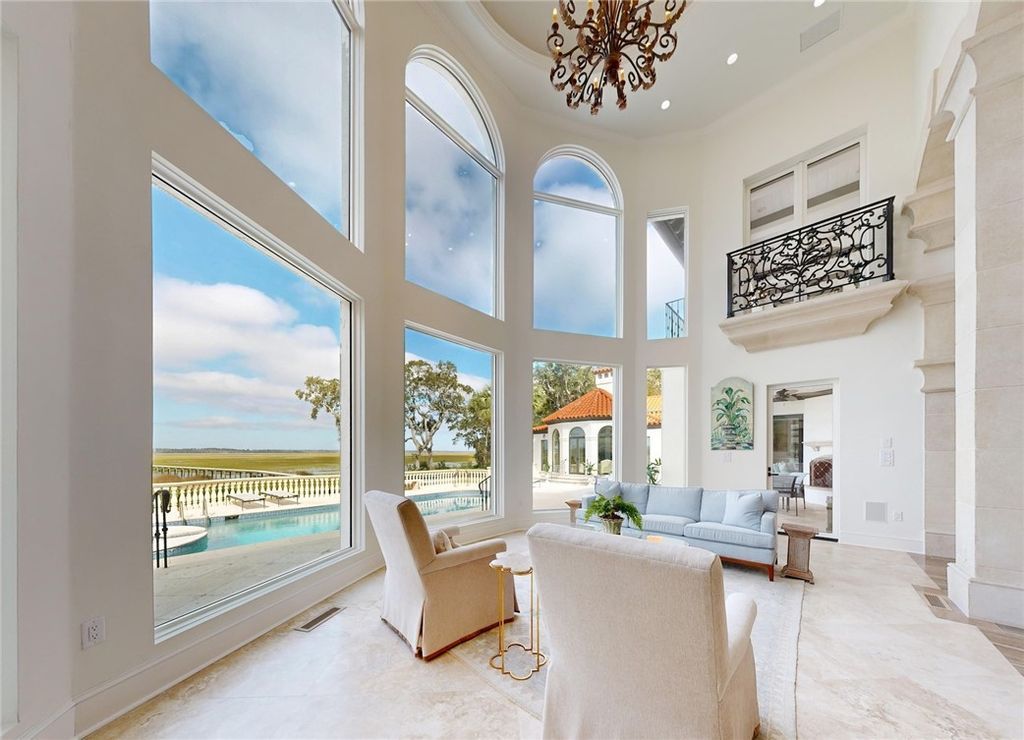Sea Island Waterfront Paradise Iconic Deepwater Estate in Elite Community Asking 15.9 Million 13