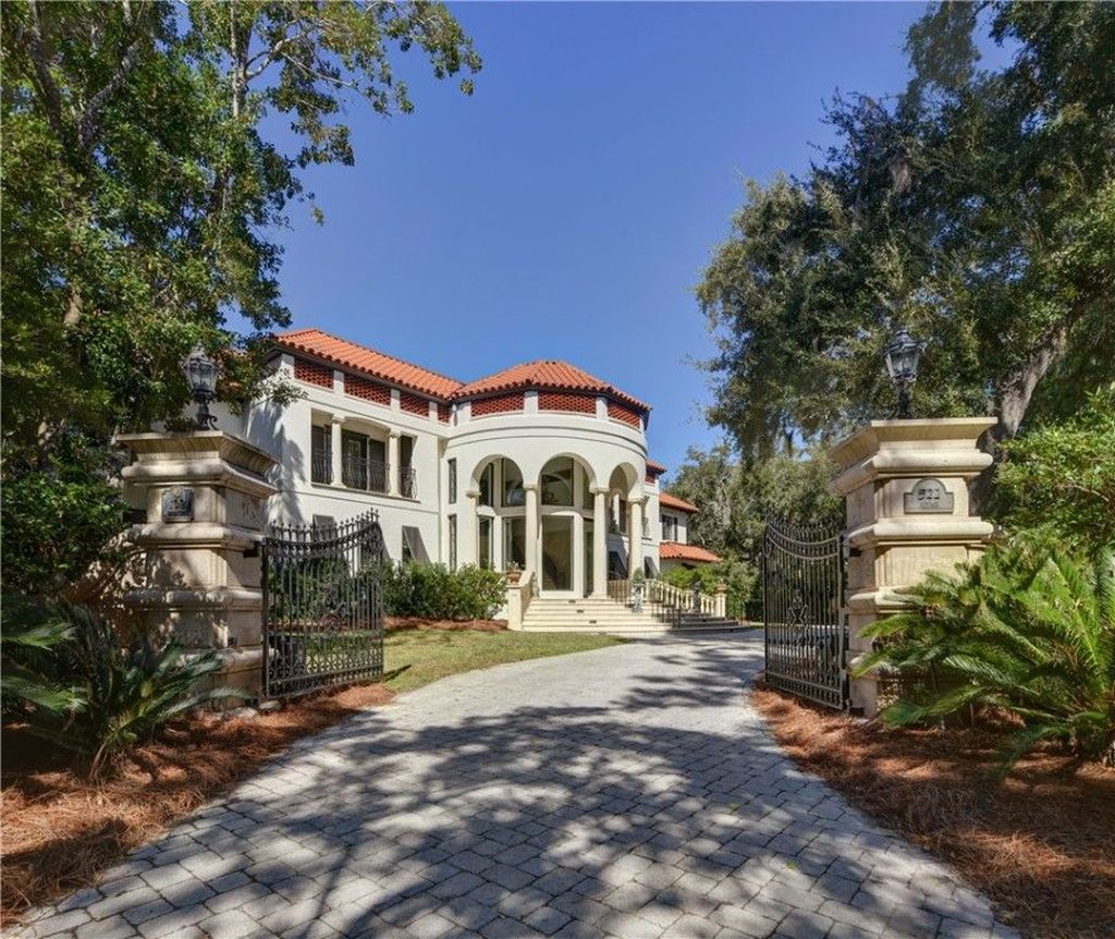 Sea Island Waterfront Paradise Iconic Deepwater Estate in Elite Community Asking 15.9 Million 2