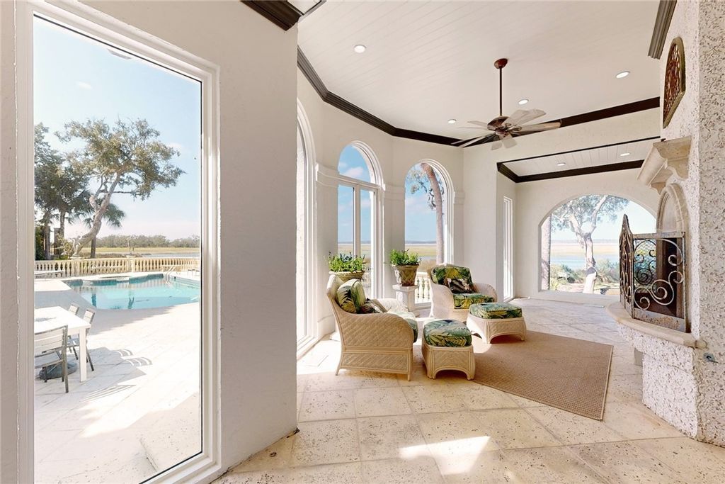 Sea Island Waterfront Paradise Iconic Deepwater Estate in Elite Community Asking 15.9 Million 45