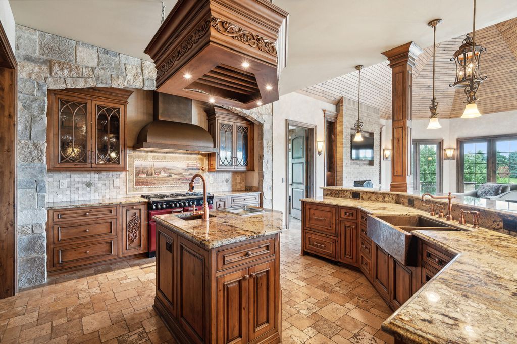 Enchanting French Country Estate with Picturesque Bridges Creeks and Castle Like Facade in Indiana Listed for 4.65 Million 11