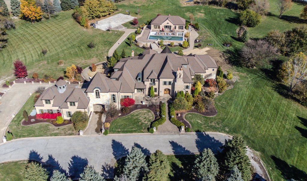 Enchanting French Country Estate with Picturesque Bridges Creeks and Castle Like Facade in Indiana Listed for 4.65 Million 38
