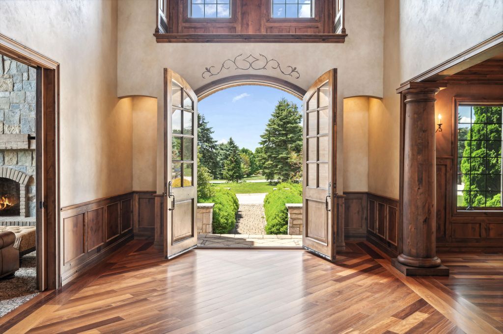 Enchanting French Country Estate with Picturesque Bridges Creeks and Castle Like Facade in Indiana Listed for 4.65 Million 4