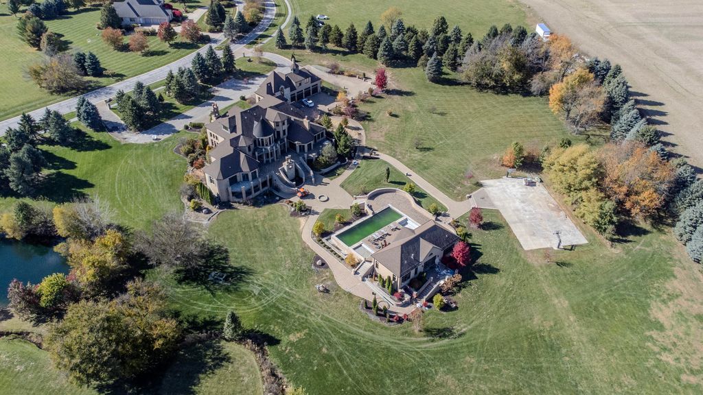 Enchanting French Country Estate with Picturesque Bridges Creeks and Castle Like Facade in Indiana Listed for 4.65 Million 40