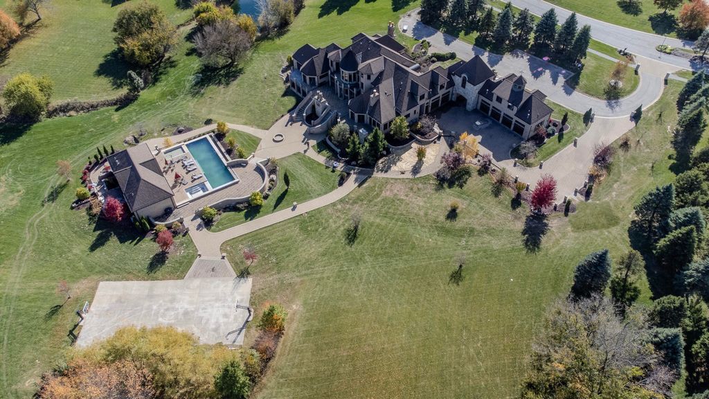 Enchanting French Country Estate with Picturesque Bridges Creeks and Castle Like Facade in Indiana Listed for 4.65 Million 41