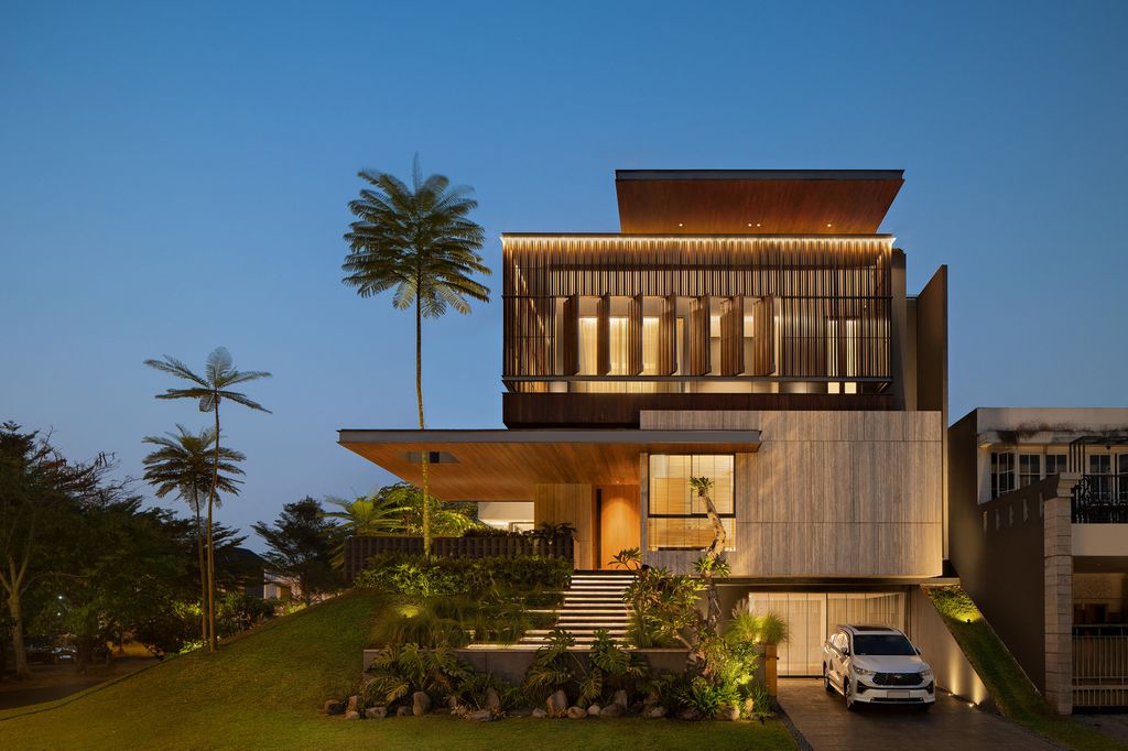 Mentari House, Haven of Light, Air, Privacy by Axial Studio