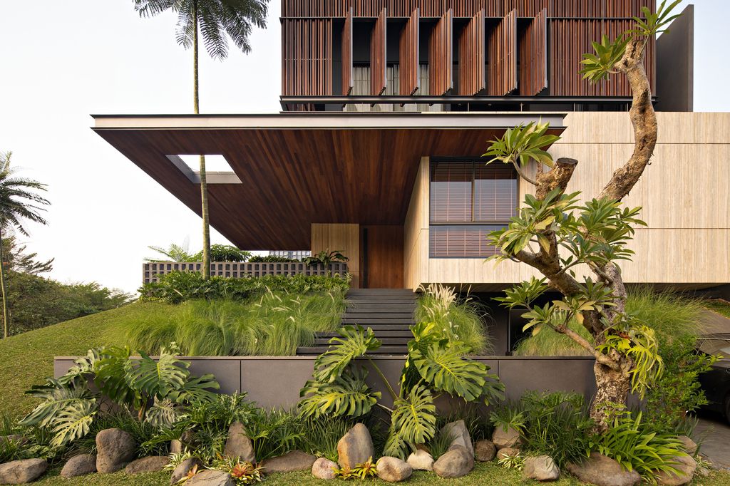 Mentari House, Haven of Light, Air, Privacy by Axial Studio