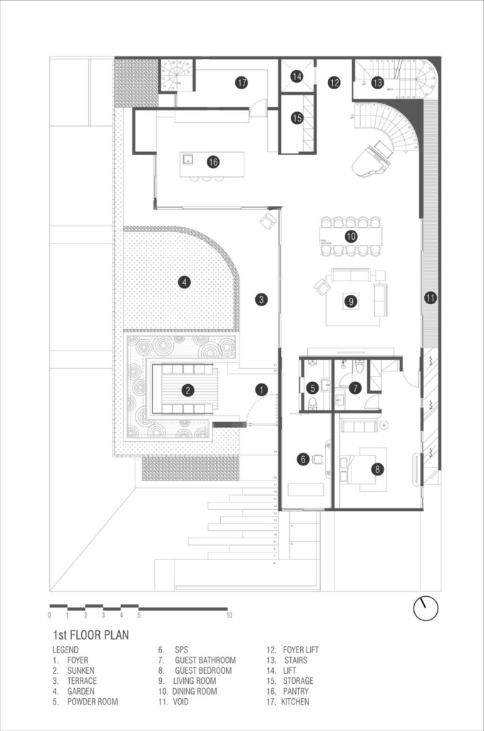 Mentari House, Haven of Light, Air, Privacy by Axial Studio