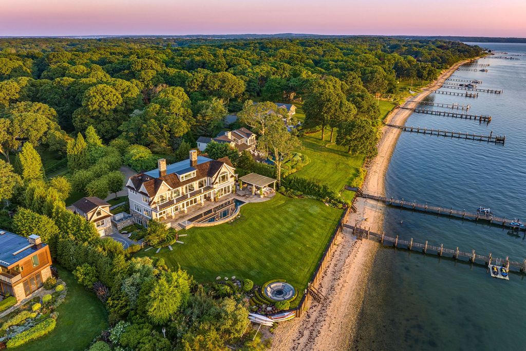 A Waterfront Dream Luxurious Estate Nestled in North Haven Manor Offered for 23.95 Million 1