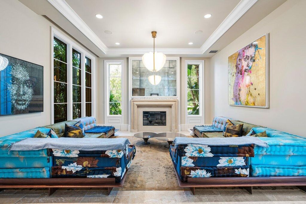 Extraordinary Waterfront Estate with 446' Intracoastal Frontage, Resort-Style Pool and Two Docks in Gulf Stream Listed at $17.9 Million 18 Designed by Randall Stofft and elegantly finished by Marc Michaels Interiors, this 7,293 square feet masterpiece offers 6 bedrooms, including a private guest house, and 8 baths.
