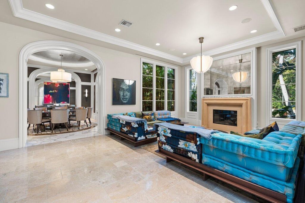 Extraordinary Waterfront Estate with 446' Intracoastal Frontage, Resort-Style Pool and Two Docks in Gulf Stream Listed at $17.9 Million 19 Designed by Randall Stofft and elegantly finished by Marc Michaels Interiors, this 7,293 square feet masterpiece offers 6 bedrooms, including a private guest house, and 8 baths.