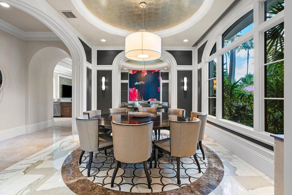 Extraordinary Waterfront Estate with 446' Intracoastal Frontage, Resort-Style Pool and Two Docks in Gulf Stream Listed at $17.9 Million 21 Designed by Randall Stofft and elegantly finished by Marc Michaels Interiors, this 7,293 square feet masterpiece offers 6 bedrooms, including a private guest house, and 8 baths.