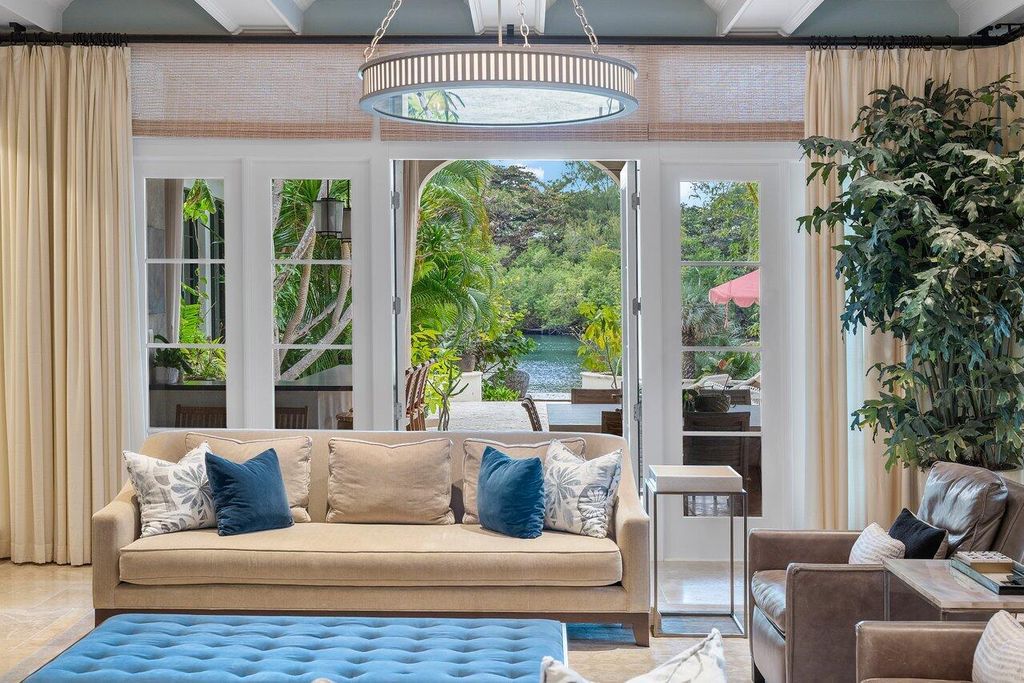 Extraordinary Waterfront Estate with 446' Intracoastal Frontage, Resort-Style Pool and Two Docks in Gulf Stream Listed at $17.9 Million 25 Designed by Randall Stofft and elegantly finished by Marc Michaels Interiors, this 7,293 square feet masterpiece offers 6 bedrooms, including a private guest house, and 8 baths.
