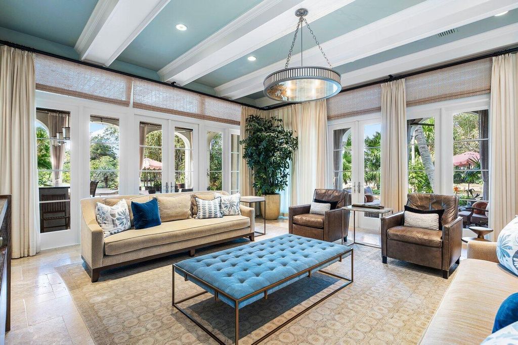 Extraordinary Waterfront Estate with 446' Intracoastal Frontage, Resort-Style Pool and Two Docks in Gulf Stream Listed at $17.9 Million 26 Designed by Randall Stofft and elegantly finished by Marc Michaels Interiors, this 7,293 square feet masterpiece offers 6 bedrooms, including a private guest house, and 8 baths.
