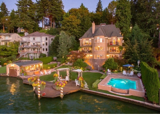 Oswego Lakefront Luxury: Iconic European-Inspired Estate with Premium Amenities for $4,999,000