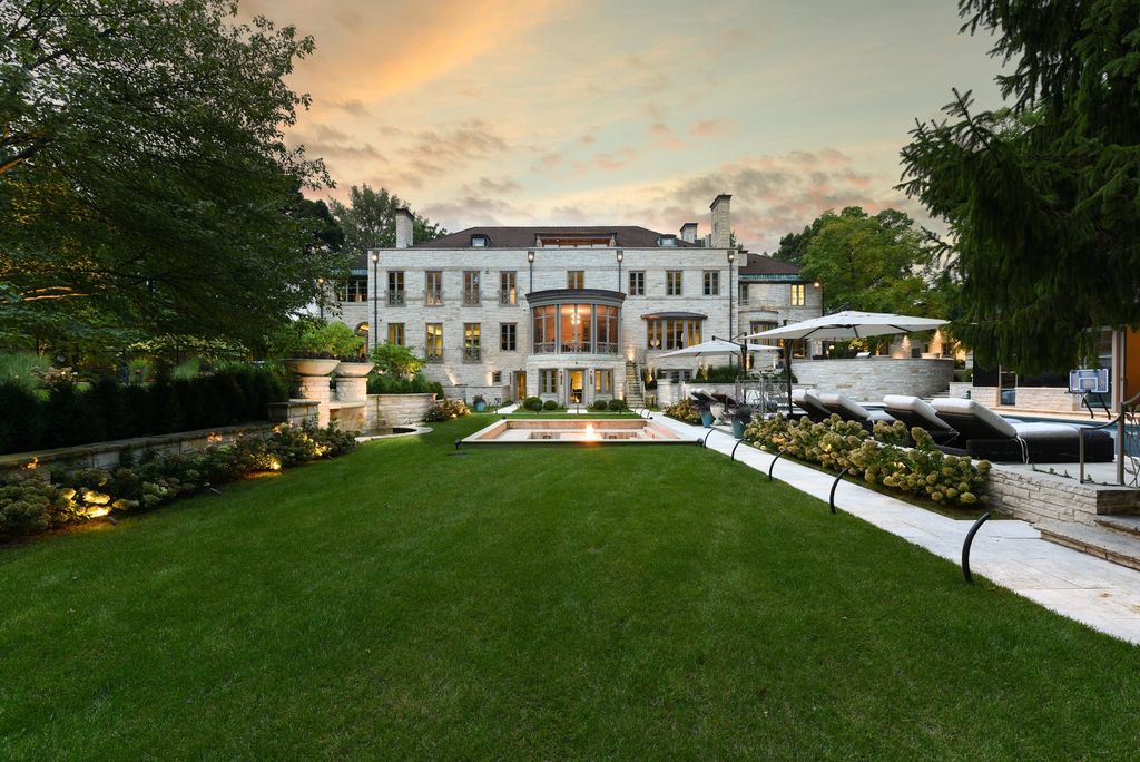 A Timeless Masterpiece William Pereira Designed Stone Mansion in Illinois for 12 Million 2