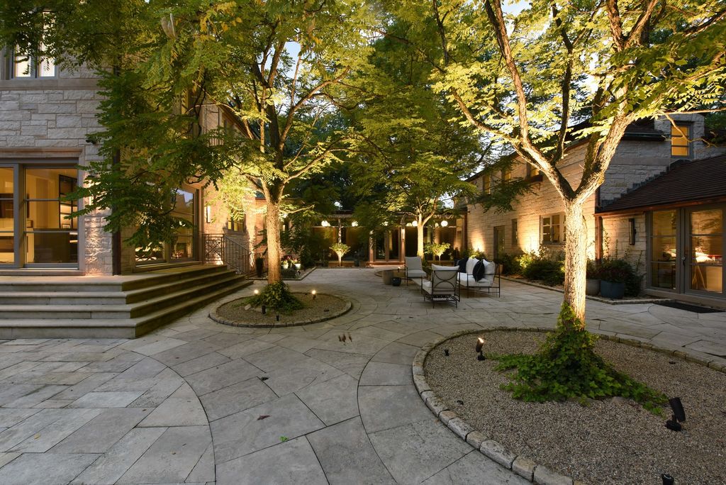 A Timeless Masterpiece William Pereira Designed Stone Mansion in Illinois for 12 Million 36