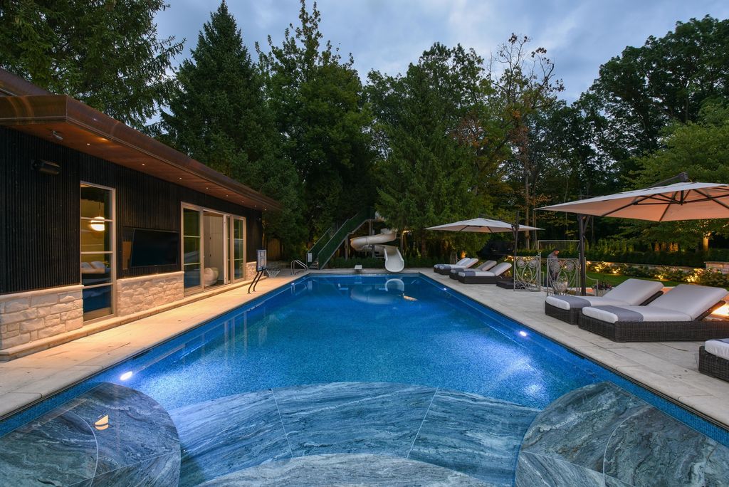 A Timeless Masterpiece William Pereira Designed Stone Mansion in Illinois for 12 Million 39