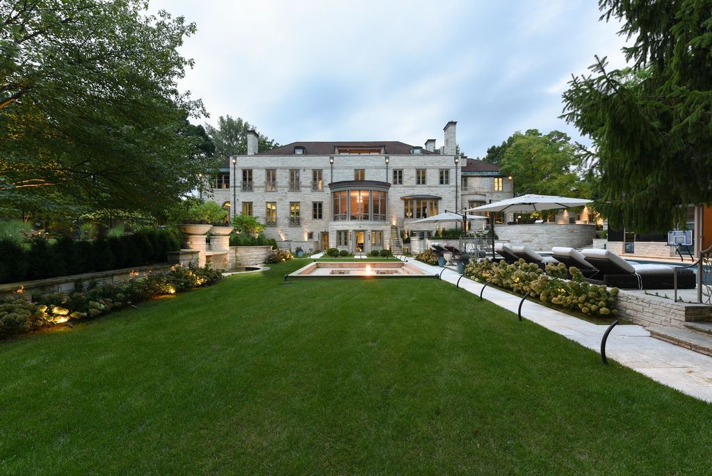 A Timeless Masterpiece William Pereira Designed Stone Mansion in Illinois for 12 Million 43