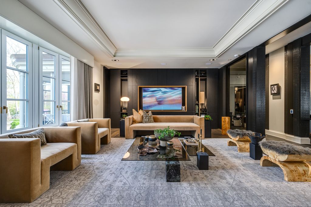 A Timeless Masterpiece William Pereira Designed Stone Mansion in Illinois for 12 Million 6