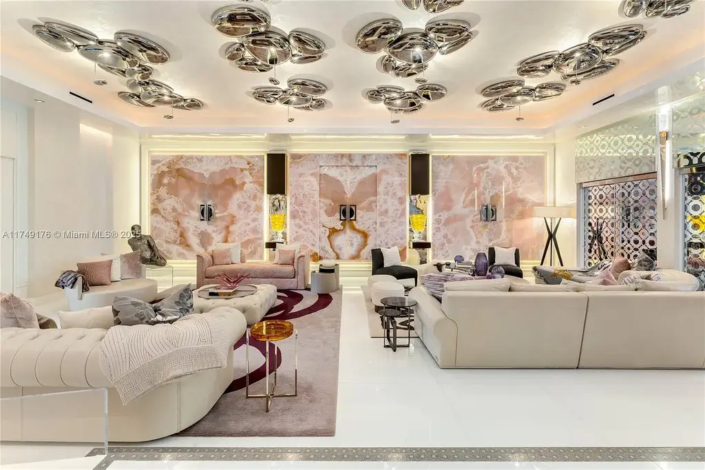 Luxury $39.5M Miami Beach waterfront estate at 1535 W 27th St, featuring a private dock, resort-style pool, and Mediterranean-inspired architecture.