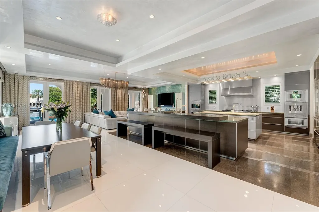 Luxury $39.5M Miami Beach waterfront estate at 1535 W 27th St, featuring a private dock, resort-style pool, and Mediterranean-inspired architecture.