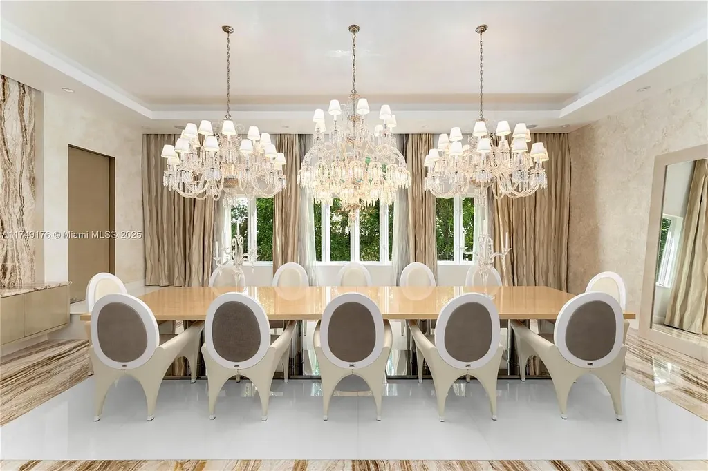 Luxury $39.5M Miami Beach waterfront estate at 1535 W 27th St, featuring a private dock, resort-style pool, and Mediterranean-inspired architecture.