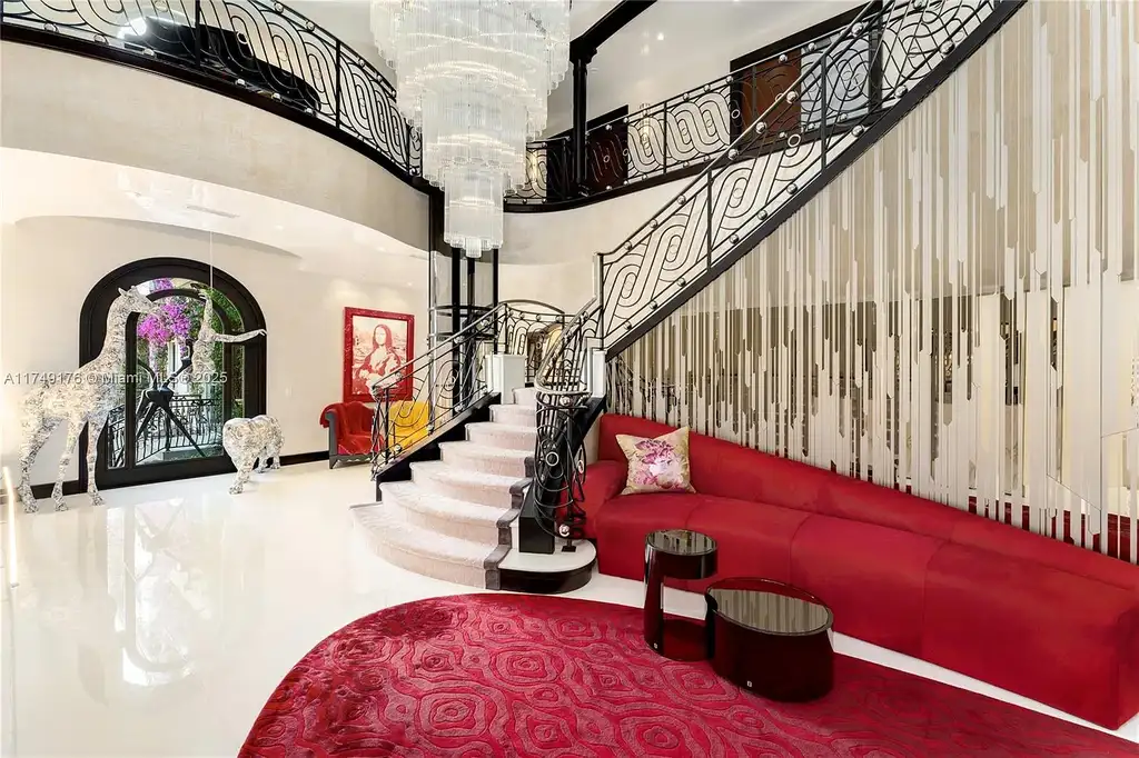 Luxury $39.5M Miami Beach waterfront estate at 1535 W 27th St, featuring a private dock, resort-style pool, and Mediterranean-inspired architecture.