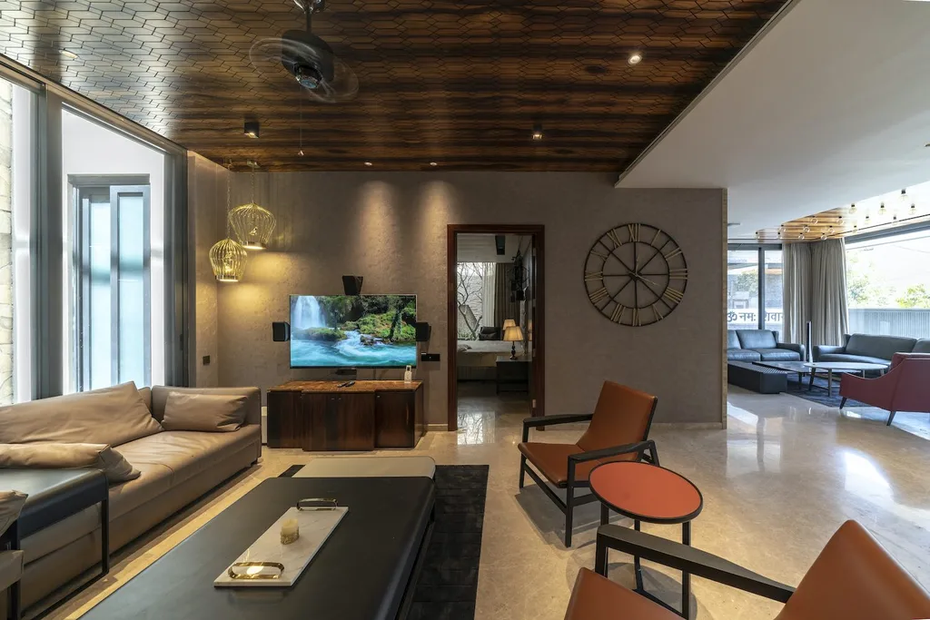 The Waterfall House by Space Race Architects, A Serene Urban Retreat in Jalandhar