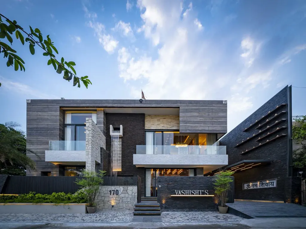 The Waterfall House by Space Race Architects, A Serene Urban Retreat in Jalandhar