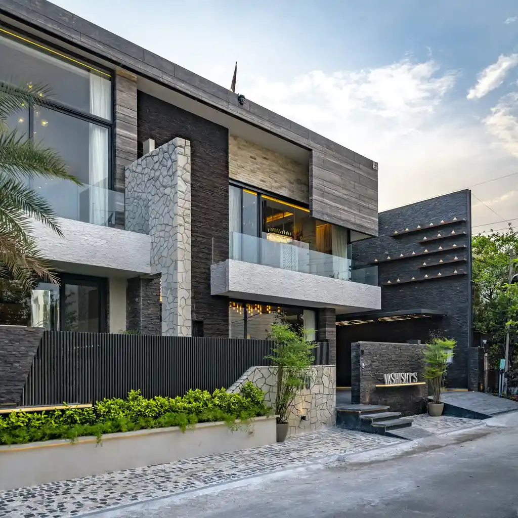 The Waterfall House by Space Race Architects A Serene Urban Retreat in Jalandhar 3